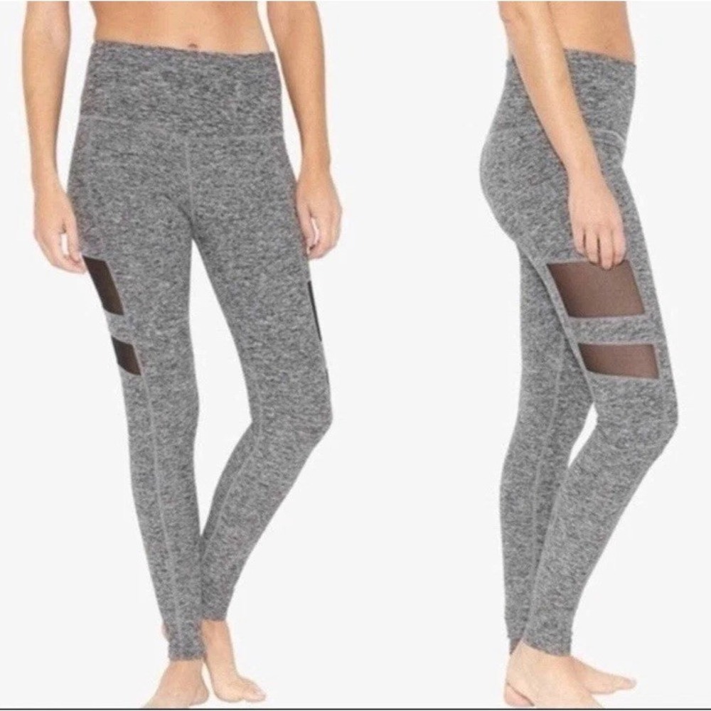 Beyond Yoga Space Dye Gray Iconic Silhouette Mesh Legging Size XS Yoga